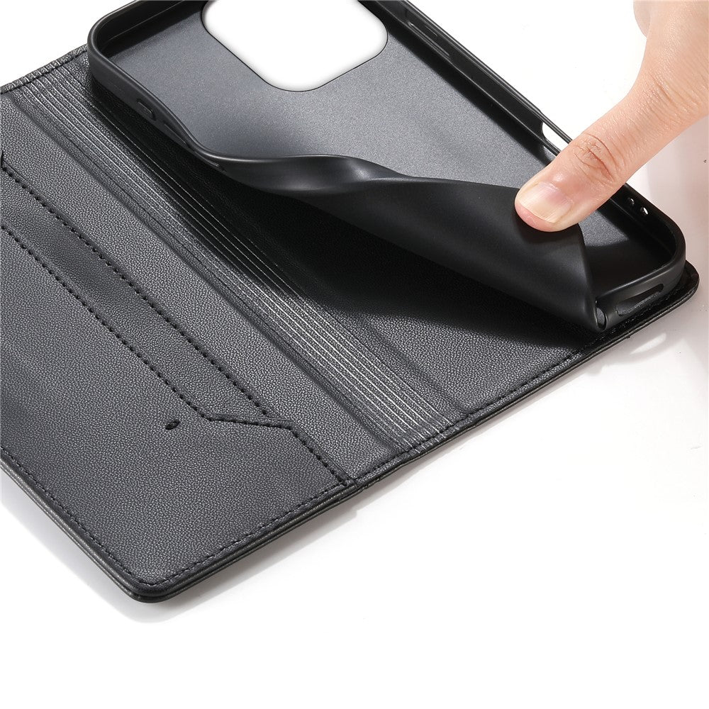 Til Oppo Reno15 F 5G Wallet Stand Case Line Splicing TPU PU læder telefoncover