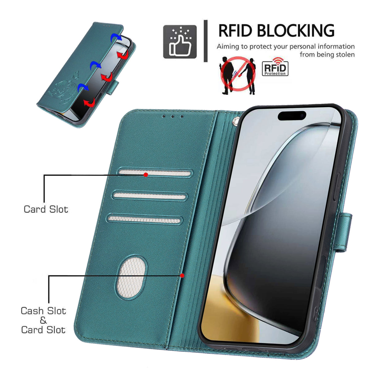 For Xiaomi Redmi Note 15 4G (Global) / Xiaomi Poco M8 5G / Xiaomi Redmi Note 15 5G (Global) Case RFID Blocking Wallet Stand Imprinted Cat Pattern Leather Flip Phone Cover with Wrist Strap
