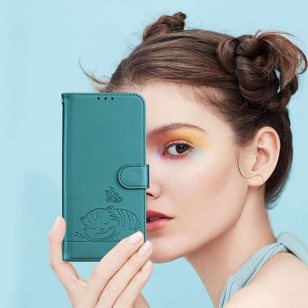 For Xiaomi Redmi Note 15 4G (Global) / Xiaomi Poco M8 5G / Xiaomi Redmi Note 15 5G (Global) Case RFID Blocking Wallet Stand Imprinted Cat Pattern Leather Flip Phone Cover with Wrist Strap