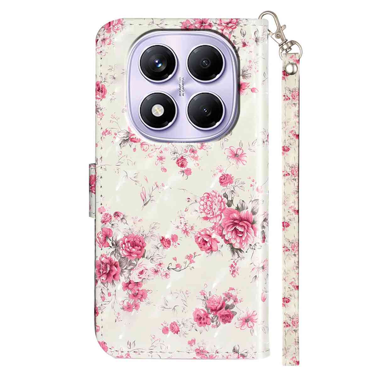 For Xiaomi Poco M8 Pro 5G / Xiaomi Redmi Note 15 Pro+ 5G (Global) Wallet Case 3D Pattern Printed Leather Phone Cover with Strap