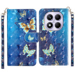 For Xiaomi Poco M8 Pro 5G / Xiaomi Redmi Note 15 Pro+ 5G (Global) Wallet Case 3D Pattern Printed Leather Phone Cover with Strap