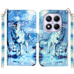 For Xiaomi Poco M8 Pro 5G / Xiaomi Redmi Note 15 Pro+ 5G (Global) Wallet Case 3D Pattern Printed Leather Phone Cover with Strap
