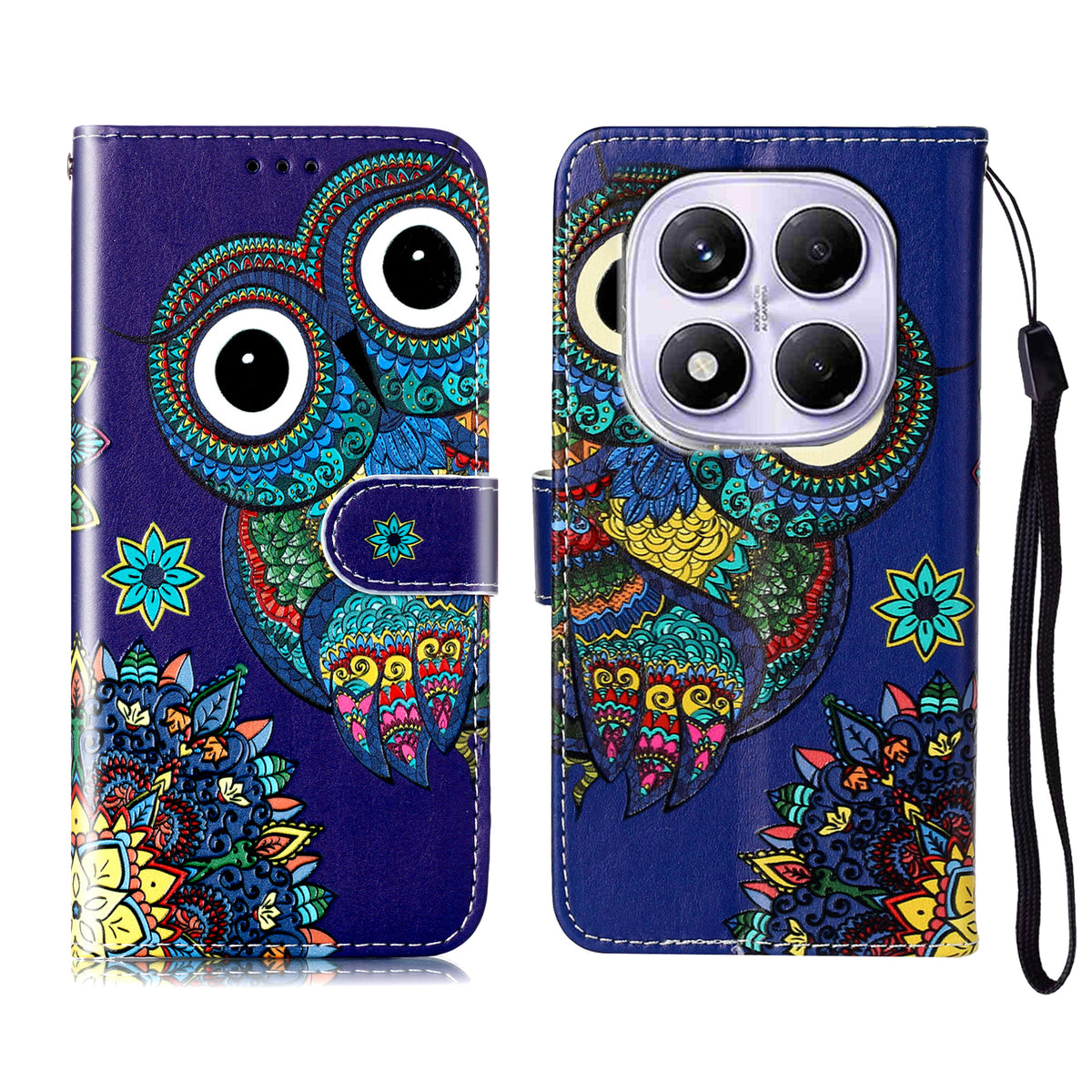 For Xiaomi Redmi Note 15 4G (Global) / Xiaomi Poco M8 5G / Xiaomi Redmi Note 15 5G (Global) Case Pattern Leather Wallet Phone Cover with Strap