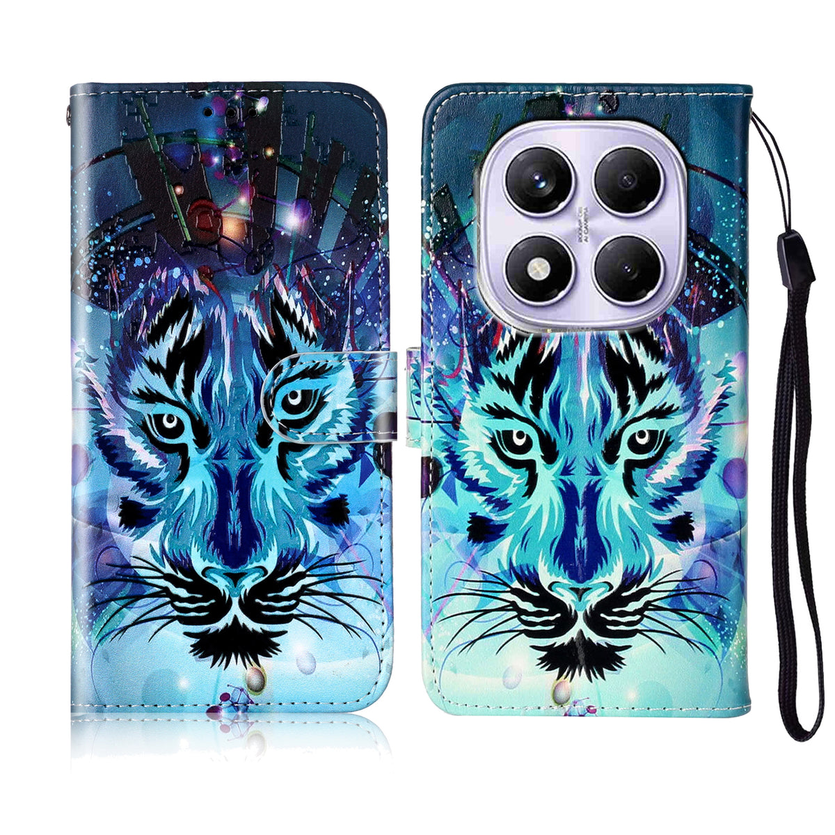 For Xiaomi Redmi Note 15 4G (Global) / Xiaomi Poco M8 5G / Xiaomi Redmi Note 15 5G (Global) Case Pattern Leather Wallet Phone Cover with Strap