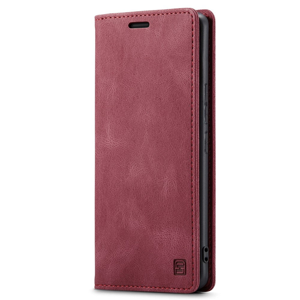 AUTSPACE A01-serien för Xiaomi 12T 5G / 12T Pro 5G / Redmi K50 Ultra 5G RFID-blockerande plånboksfodral med retrotextur, PU-läder, stativ, magnetiskt absorberande matt skal