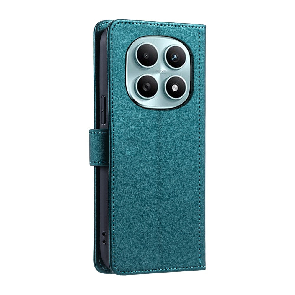 PU Leather Case for Xiaomi Redmi Note 15 5G (Global) / 15 4G (Global) / Poco M8 5G Wallet Rhombus Grid Phone Cover with Shoulder Strap  /  Wrist Strap