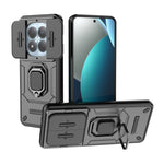 WANLONFENG For Xiaomi Redmi Note 15 Pro 4G (Global) Case  ZDX Series PC TPU Kickstand Phone Back Case with Lens Cover + Tempered Glass