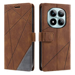For Xiaomi Redmi Note 15 Pro 4G (Global) Case Imprinted Lines PU Leather Splicing Wallet Phone Cover