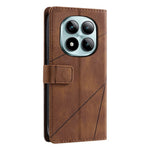 For Xiaomi Redmi Note 15 Pro 4G (Global) Case Imprinted Lines PU Leather Splicing Wallet Phone Cover