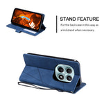PU Leather Case for Xiaomi Redmi Note 15 5G (Global) / 15 4G (Global) / Poco M8 5G Imprinted Lines Splicing Wallet Phone Cover