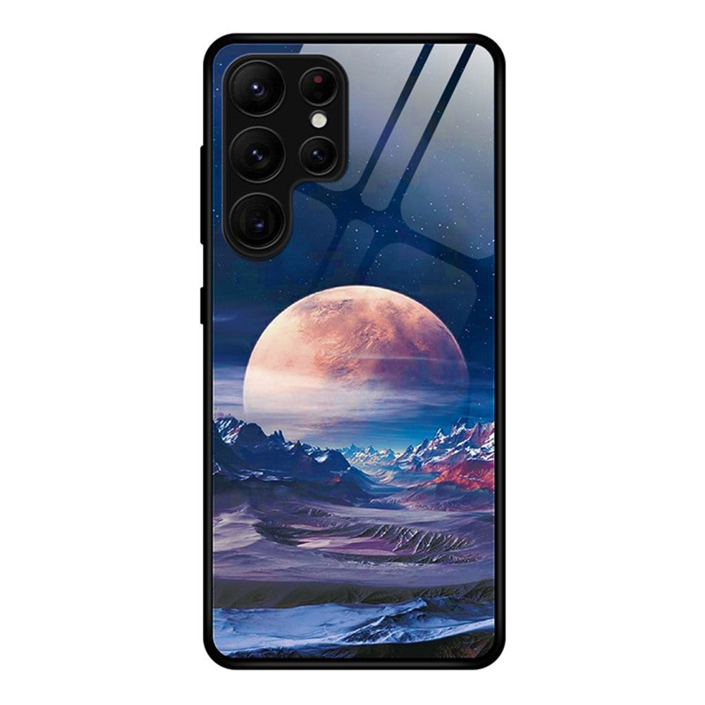 För Samsung Galaxy S26 Ultra Fodral Härdat Glas + PC + TPU Telefonfodral Mönstertryck