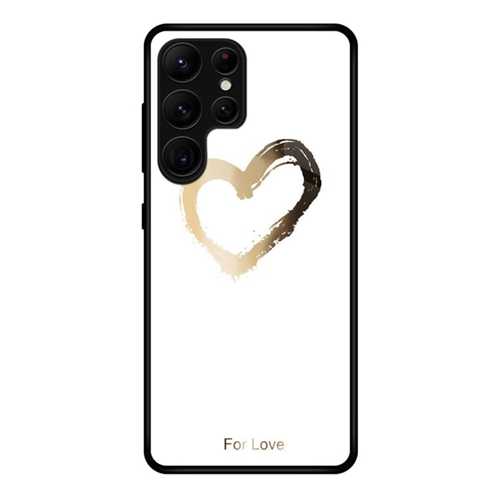 Samsung Galaxy S26 Ultra-skal i härdat glas + PC + TPU-mobilskydd Mönstertryck