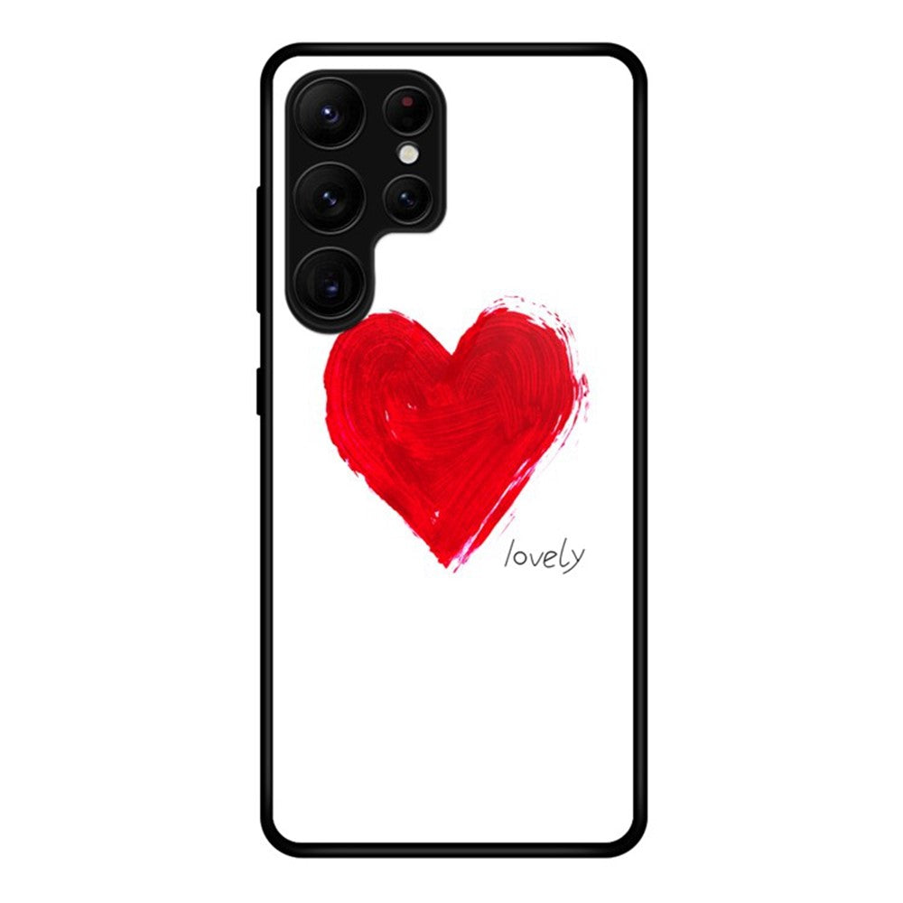 Samsung Galaxy S26 Ultra-skal i härdat glas + PC + TPU-mobilskydd Mönstertryck