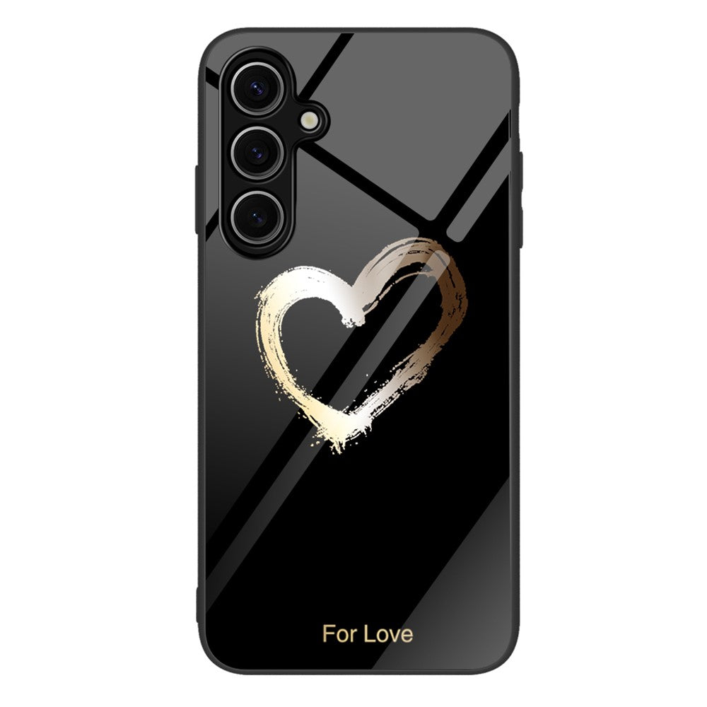 Samsung Galaxy A18 5G / A18 4G / A17 5G / A17 4G Skal Härdat Glas + PC + TPU mobilskydd Mönstertryck