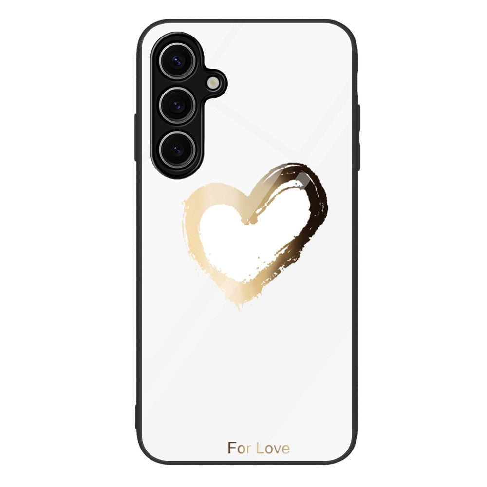 Samsung Galaxy A18 5G / A18 4G / A17 5G / A17 4G Skal Härdat Glas + PC + TPU mobilskydd Mönstertryck