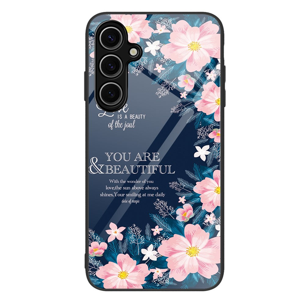 Samsung Galaxy A18 5G / A18 4G / A17 5G / A17 4G Skal Härdat Glas + PC + TPU mobilskydd Mönstertryck