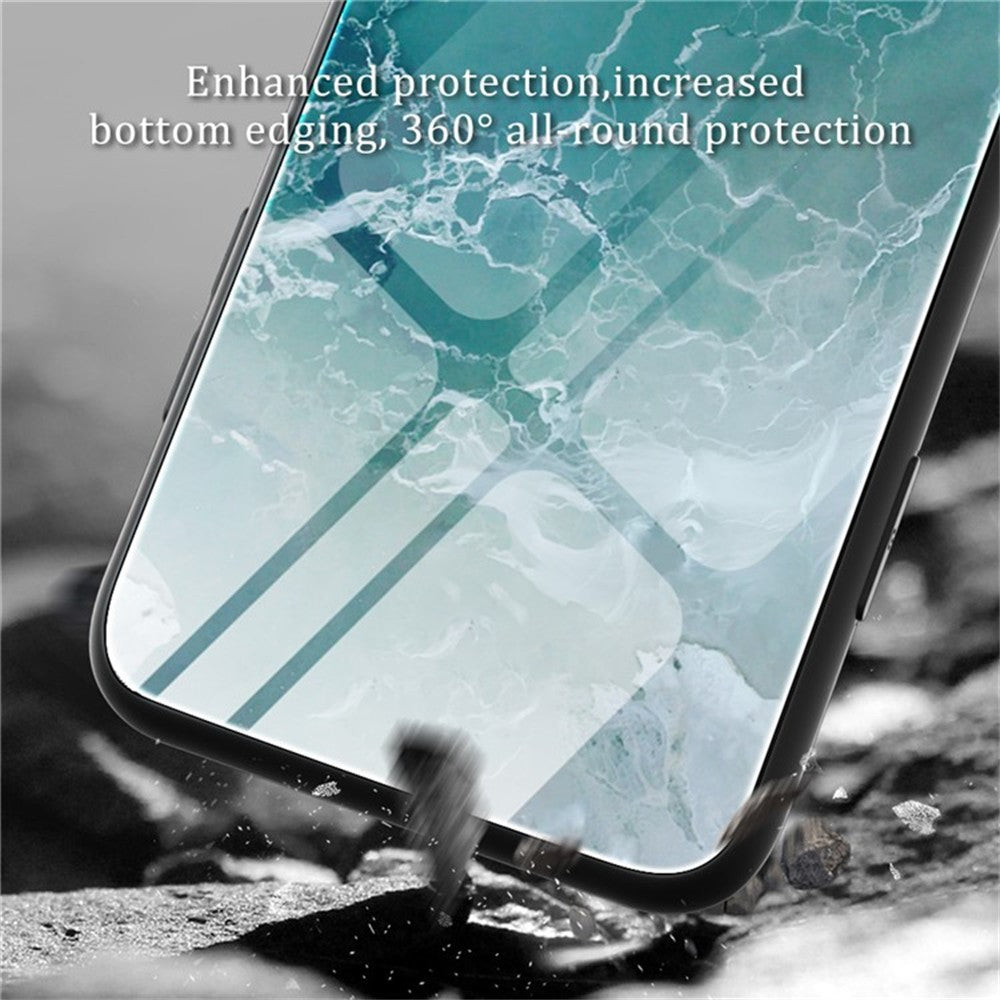 Samsung Galaxy A18 5G / A18 4G / A17 5G / A17 4G skal marmormönster härdat glas + PC + TPU mobilskal