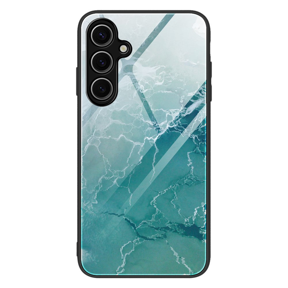 Samsung Galaxy A18 5G / A18 4G / A17 5G / A17 4G skal marmormönster härdat glas + PC + TPU mobilskal