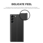 For Samsung Galaxy S23 Side View Window Phone Stand Case Magnetic Adsorption PU Leather Shockproof Cover