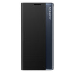 For Samsung Galaxy S23 Ultra Magnetic Adsorption PU Leather Drop-proof Cover Phone Stand Case with Side View Window