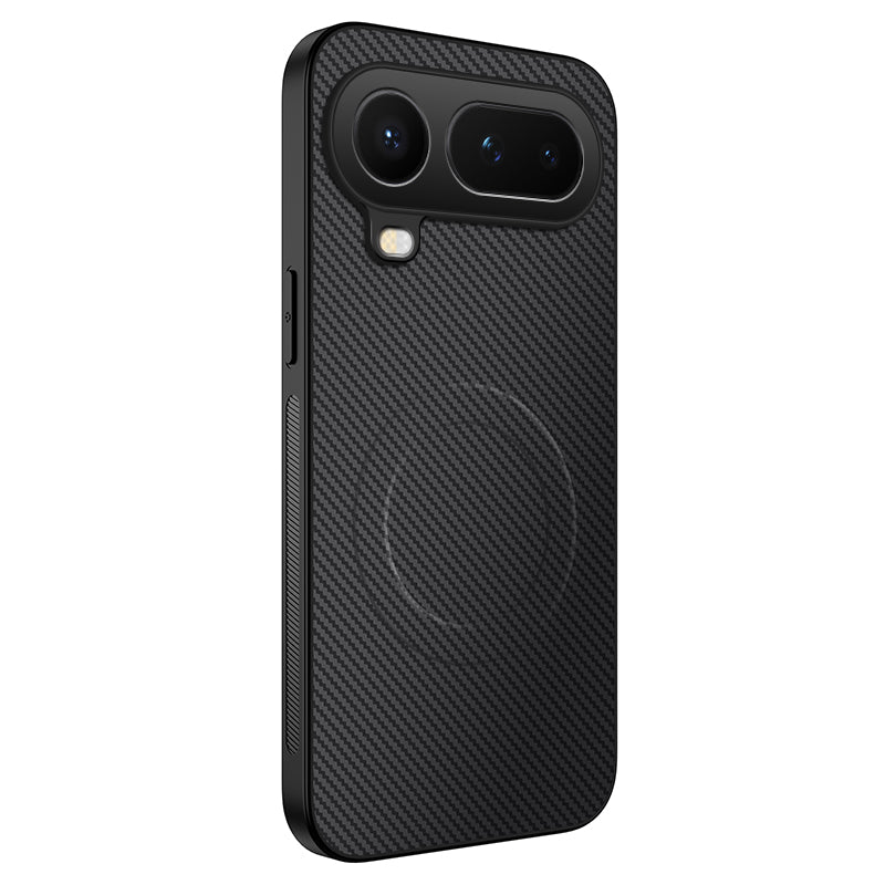 WANLONFENG For Honor Magic8 Pro Air 5G Magnetic Case  TQ Series Carbon Fiber Texture PC TPU Phone Cover