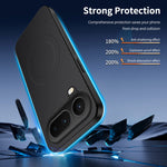 WANLONFENG For Honor Magic8 Pro Air 5G Magnetic Case  TQ Series Carbon Fiber Texture PC TPU Phone Cover