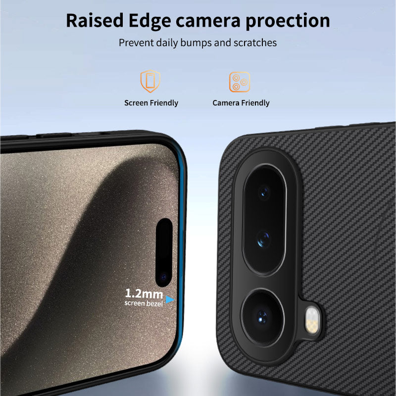 WANLONFENG For Honor Magic8 Pro Air 5G Magnetic Case  TQ Series Carbon Fiber Texture PC TPU Phone Cover