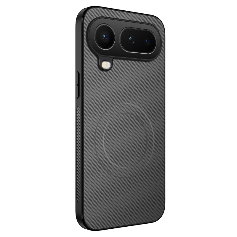 WANLONFENG For Honor Magic8 Pro Air 5G Magnetic Case  TQ Series Carbon Fiber Texture PC TPU Phone Cover