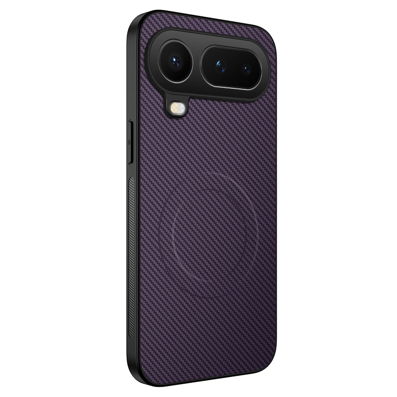 WANLONFENG For Honor Magic8 Pro Air 5G Magnetic Case  TQ Series Carbon Fiber Texture PC TPU Phone Cover