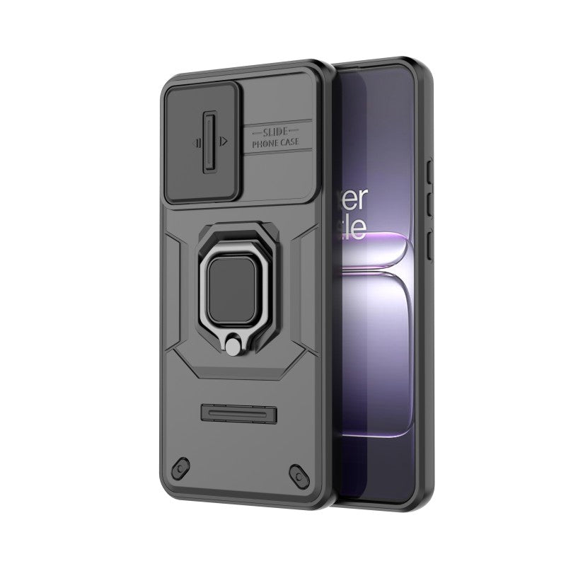 WANLONFENG För OnePlus Ace 5 Racing 5G / OnePlus Nord CE5 5G Skal ZDX Series PC TPU Stativ mobilskal med Linsskydd + Härdat Glas
