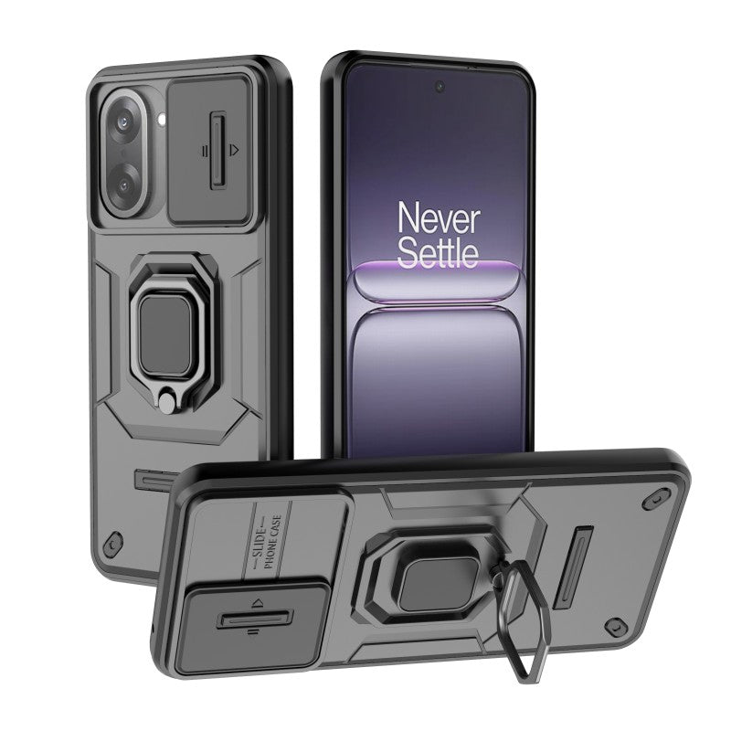 WANLONFENG För OnePlus Ace 5 Racing 5G / OnePlus Nord CE5 5G Skal ZDX Series PC TPU Stativ mobilskal med Linsskydd + Härdat Glas