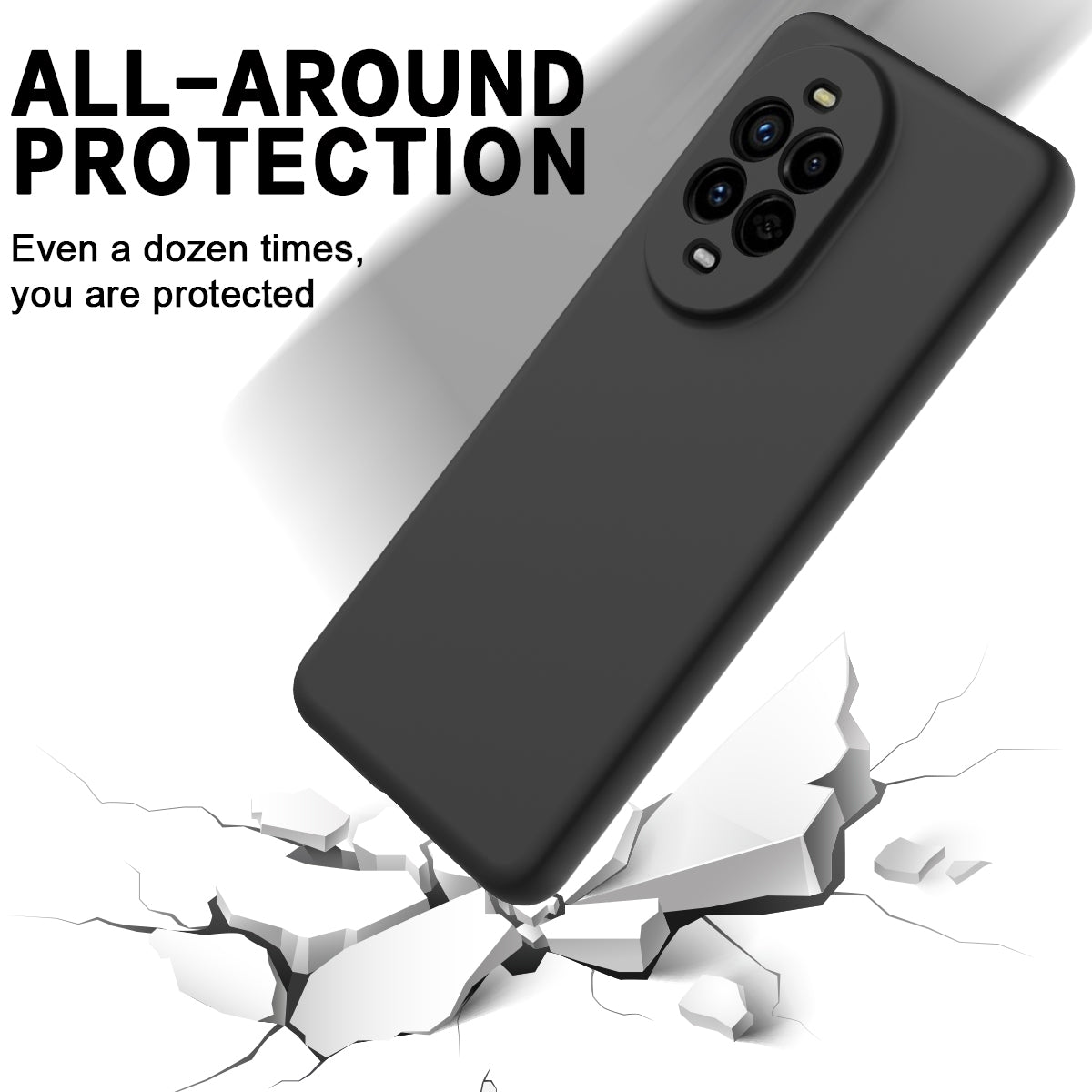 Huawei Nova 15 5G Flytande Silikonskal mobil Baksida med Handrem