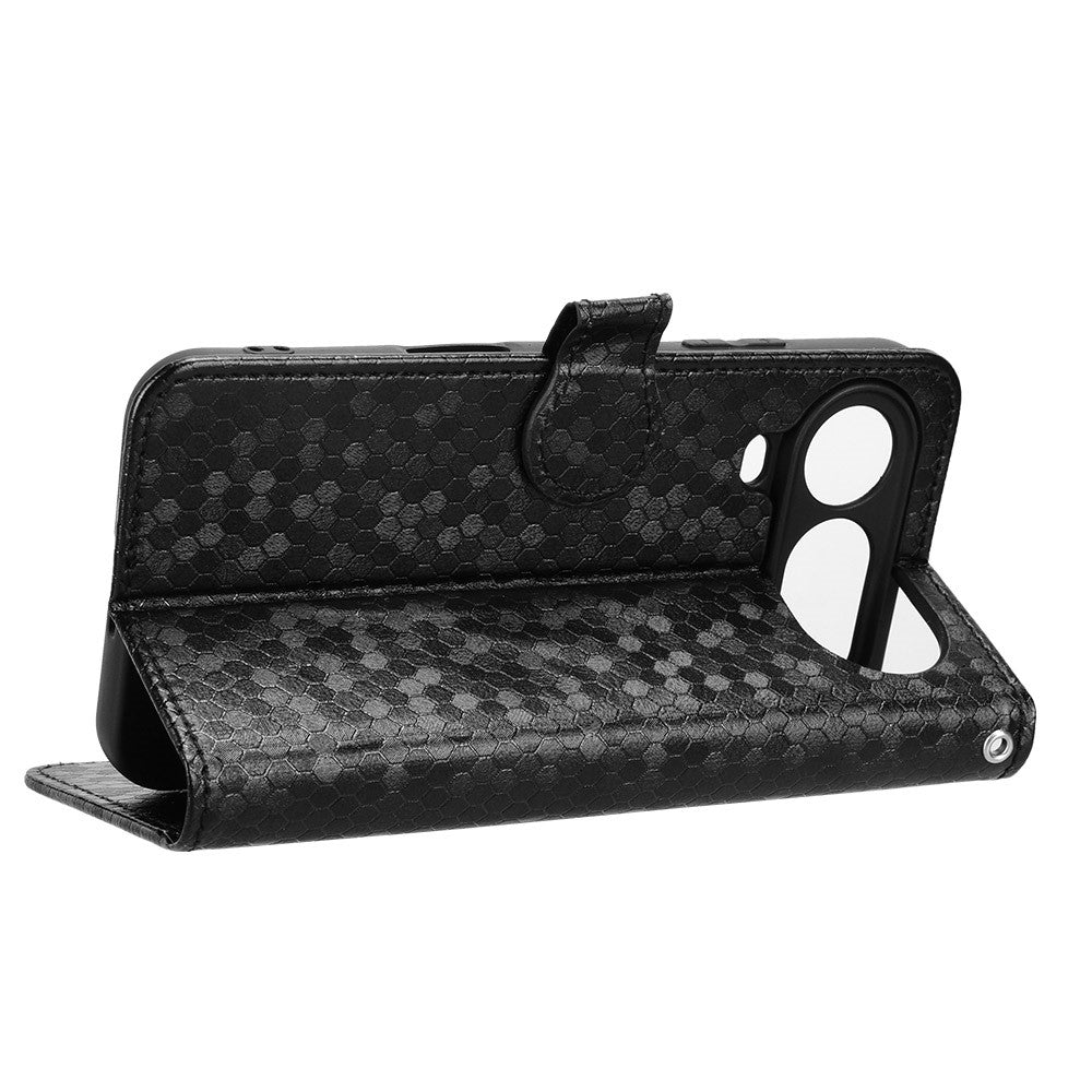 For Honor Magic8 Pro Air 5G Wallet Case Dot Pattern Imprint PU Leather Phone Cover with Wrist Strap