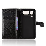 For Honor Magic8 Pro Air 5G Wallet Case Dot Pattern Imprint PU Leather Phone Cover with Wrist Strap