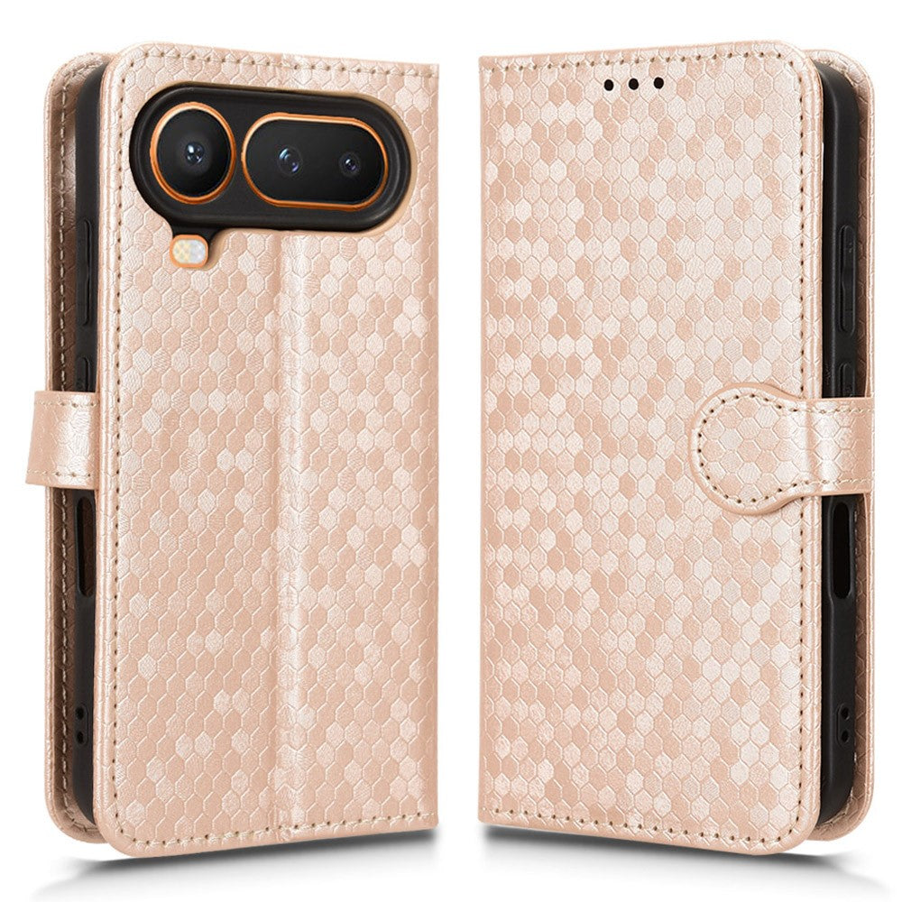 For Honor Magic8 Pro Air 5G Wallet Case Dot Pattern Imprint PU Leather Phone Cover with Wrist Strap