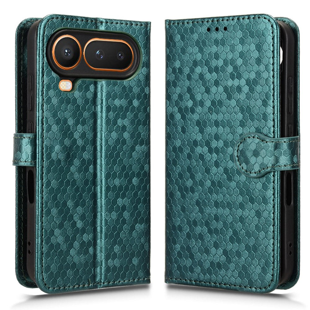 For Honor Magic8 Pro Air 5G Wallet Case Dot Pattern Imprint PU Leather Phone Cover with Wrist Strap
