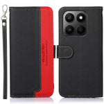 KHAZNEH Phone Case For Honor X7d 5G / X7d 4G / 400 Smart 4G / 400 Smart 5G RFID Blocking Wallet Litchi Texture PU Leather Cover with Strap