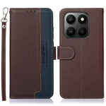 KHAZNEH Phone Case For Honor X7d 5G / X7d 4G / 400 Smart 4G / 400 Smart 5G RFID Blocking Wallet Litchi Texture PU Leather Cover with Strap