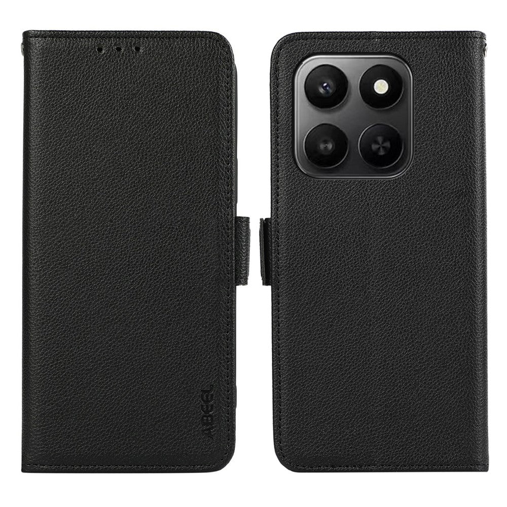 ABEEL Leather Case For Honor X7d 5G  /  X7d 4G  /  400 Smart 4G  /  400 Smart 5G Litchi Texture RFID Blocking Phone Cover