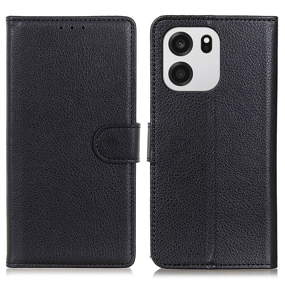 OnePlus Nord CE6 5G / Nord 6 5G / Turbo 6V 5G / Turbo 6 5G pung-etui i PU-læder, mobilcover med litchitekstur