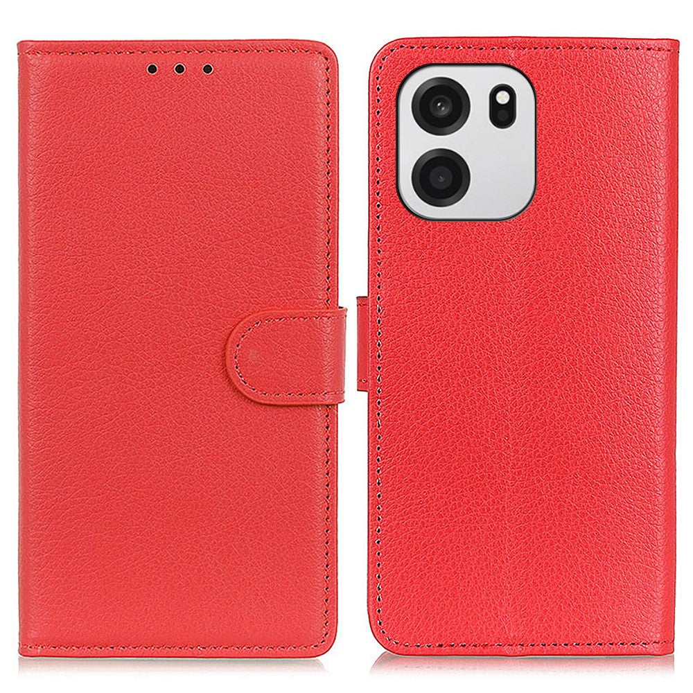 OnePlus Nord CE6 5G / Nord 6 5G / Turbo 6V 5G / Turbo 6 5G pung-etui i PU-læder, mobilcover med litchitekstur