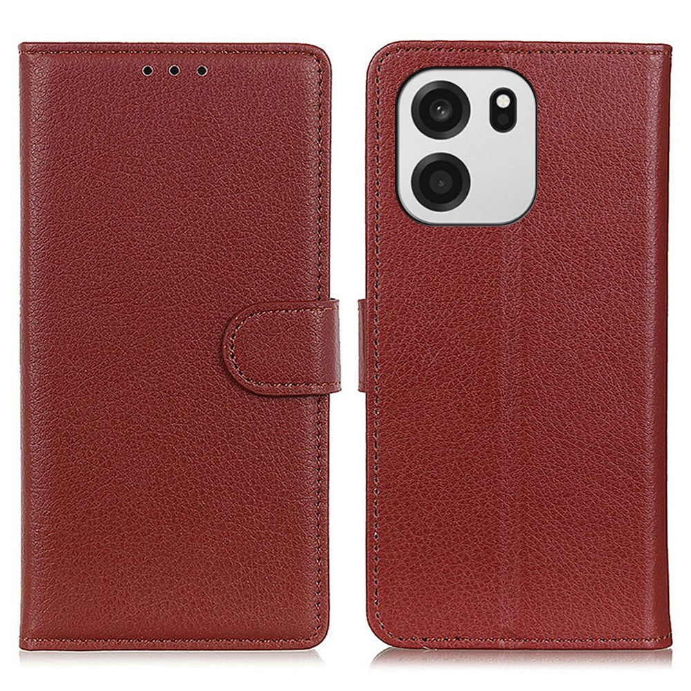 OnePlus Nord CE6 5G / Nord 6 5G / Turbo 6V 5G / Turbo 6 5G pung-etui i PU-læder, mobilcover med litchitekstur