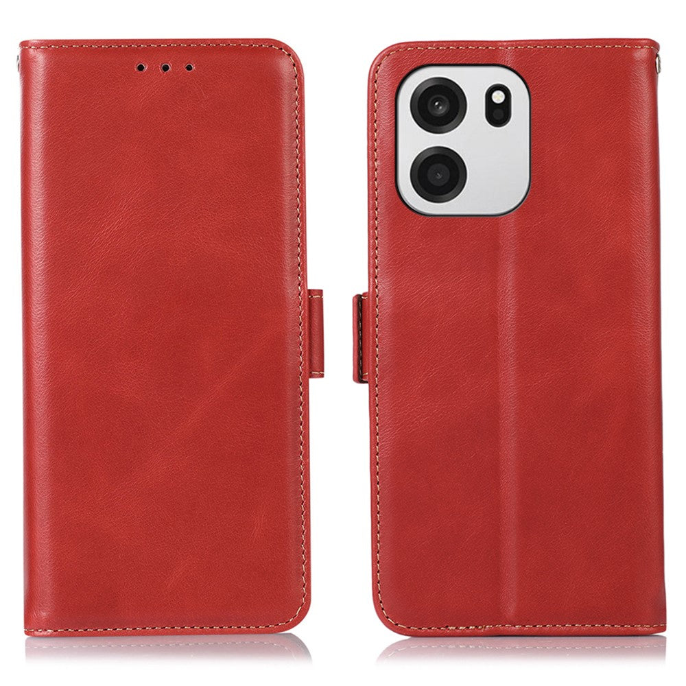 OnePlus Nord CE6 5G / Nord 6 5G / Turbo 6V 5G / Turbo 6 5G skal RFID-blockerande plånboksfodral i äkta nötskinn