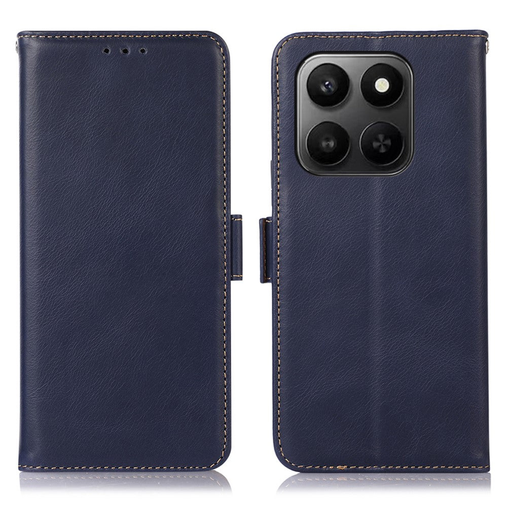 Genuine Cow Leather Case for Honor 400 Smart 4G / 400 Smart 5G / X7d 5G / X7d 4G RFID Blocking Wallet Phone Cover