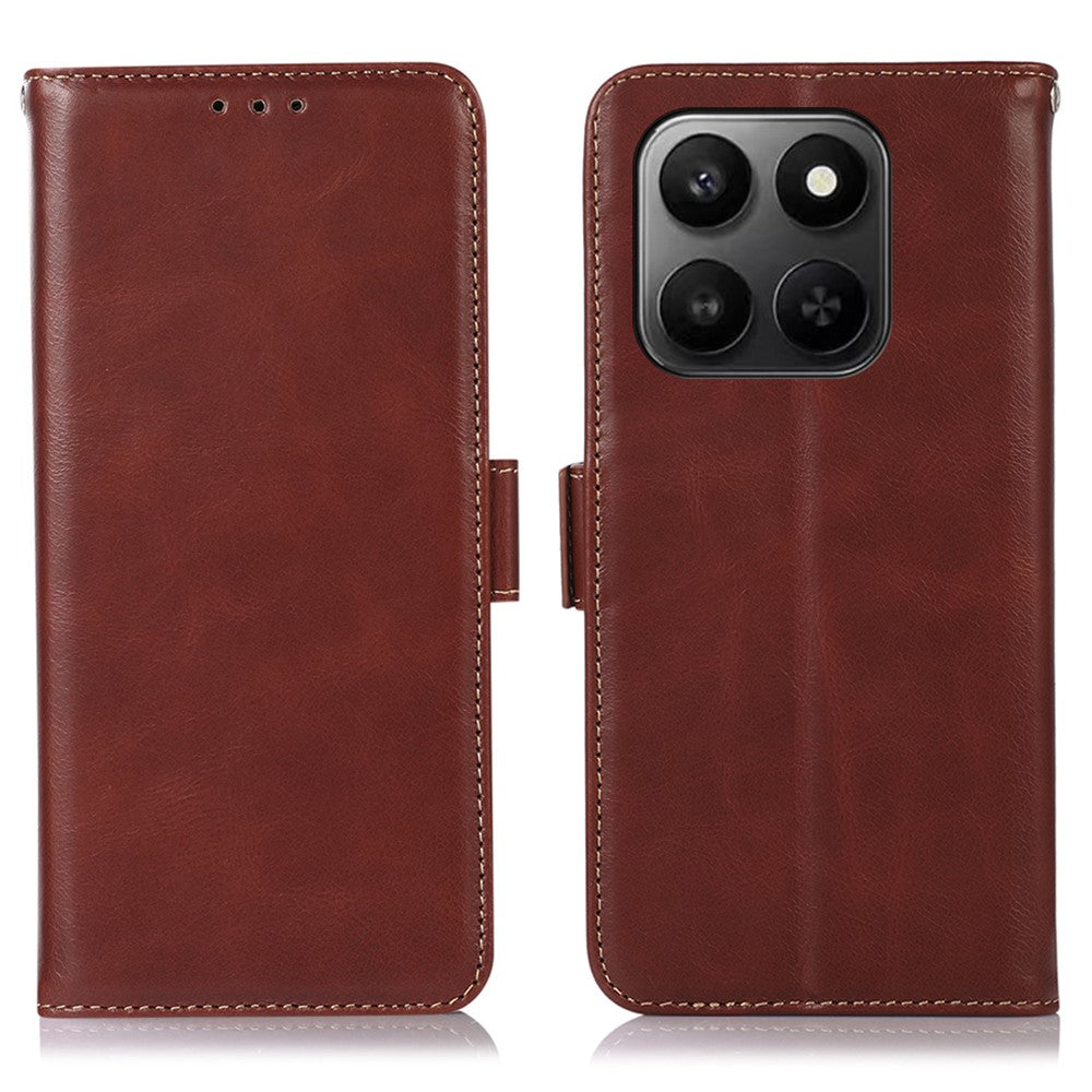 Genuine Cow Leather Case for Honor 400 Smart 4G / 400 Smart 5G / X7d 5G / X7d 4G RFID Blocking Wallet Phone Cover