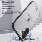 Samsung Galaxy S26-skal Hjortmönster Tygstruktur PU + PC + TPU mobilskal