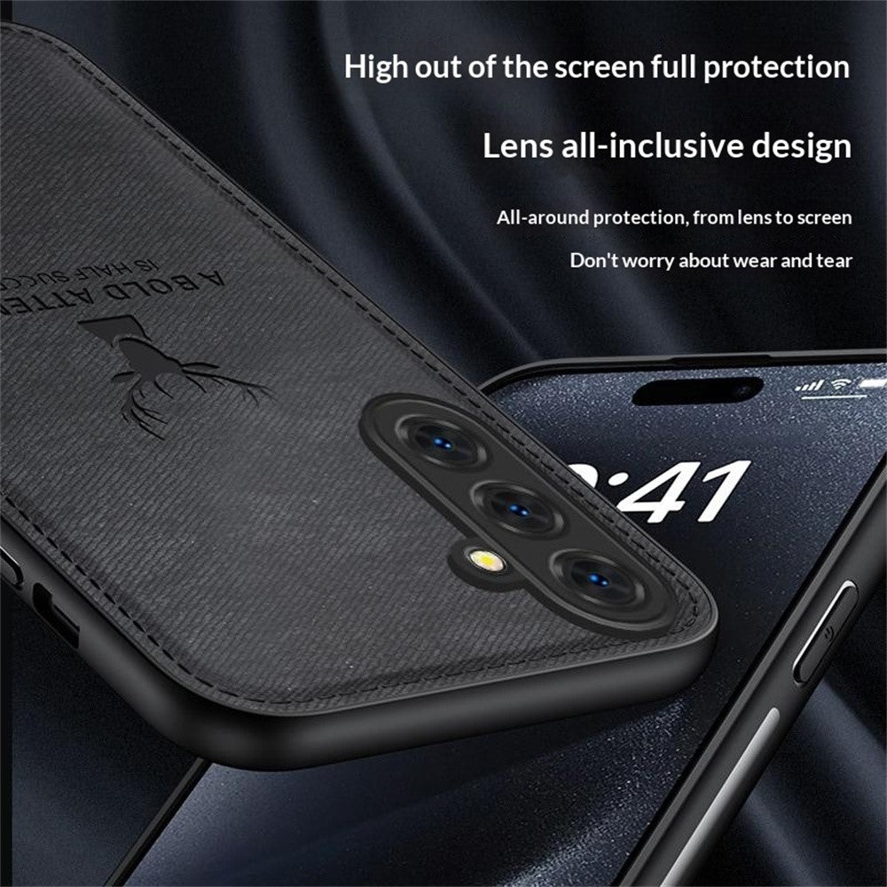 Samsung Galaxy S26-skal Hjortmönster Tygstruktur PU + PC + TPU mobilskal
