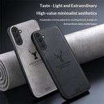 Samsung Galaxy S26-skal Hjortmönster Tygstruktur PU + PC + TPU mobilskal