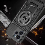 For Oppo Reno15 F 5G Magnetic Case Rotating Kickstand TPU + PC Phone Cover