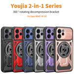 For Oppo Reno15 F 5G Magnetic Case Rotating Kickstand TPU + PC Phone Cover